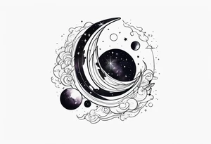 pen in the galaxy tattoo idea