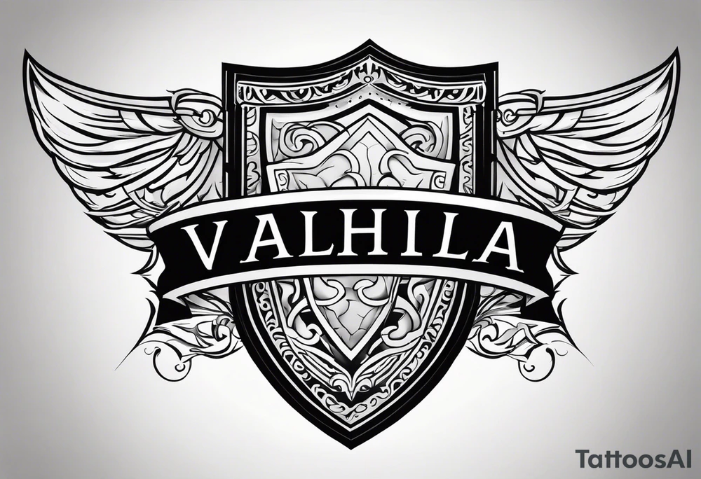 Valhalla shield tattoo idea