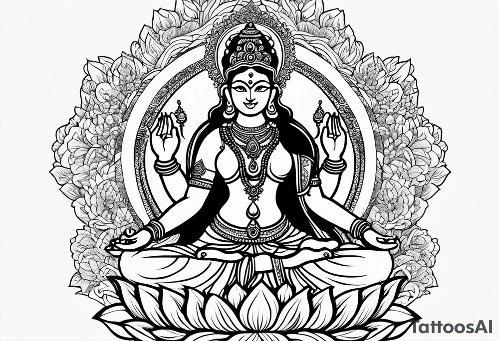 goddess lakshmi tattoo idea