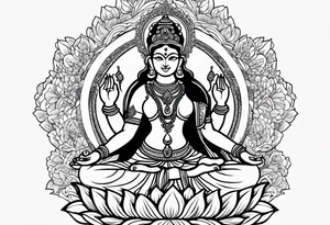 goddess lakshmi tattoo idea