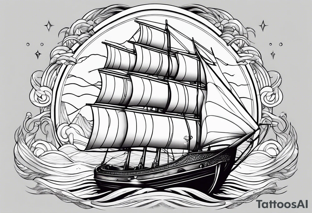 4 family self ocean sailing explore tattoo idea