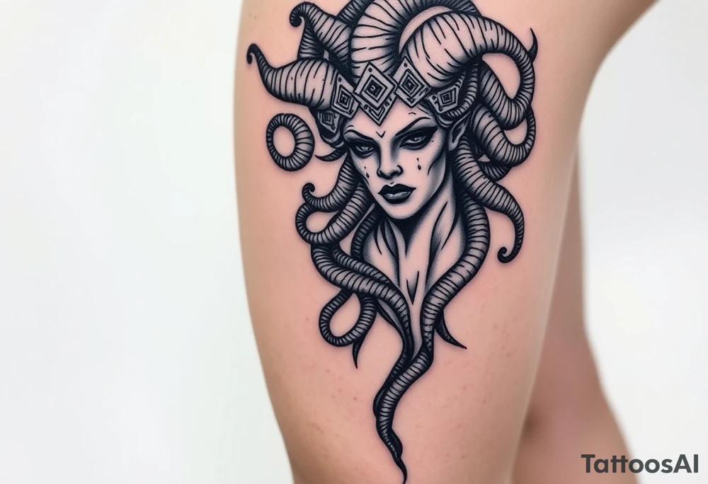 medusa greek goddess tattoo idea