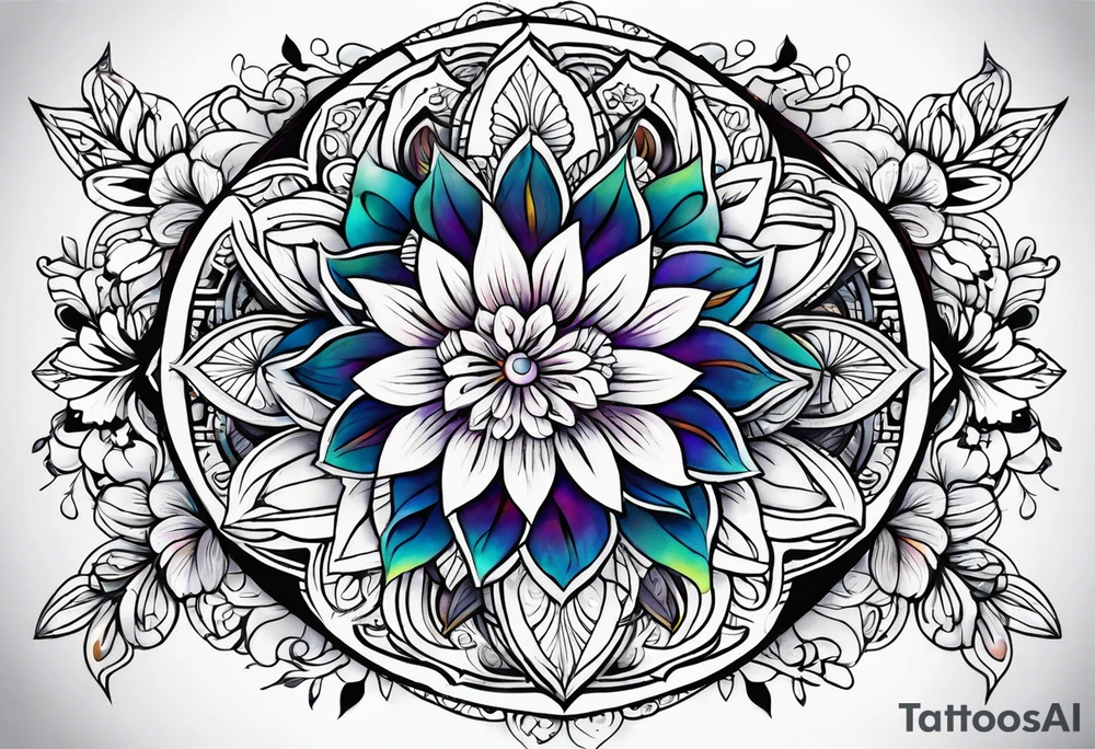 Mandala flower tattoo idea