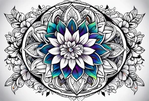 Mandala flower tattoo idea