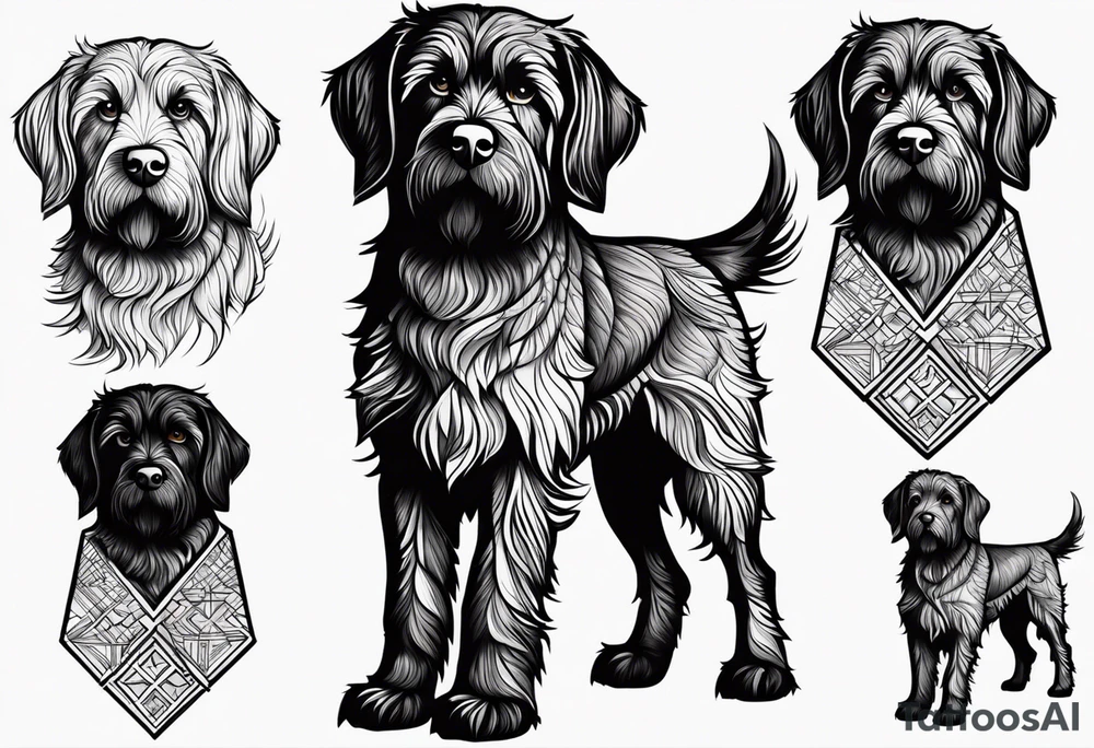 wirehaired pointing griffon tattoo idea