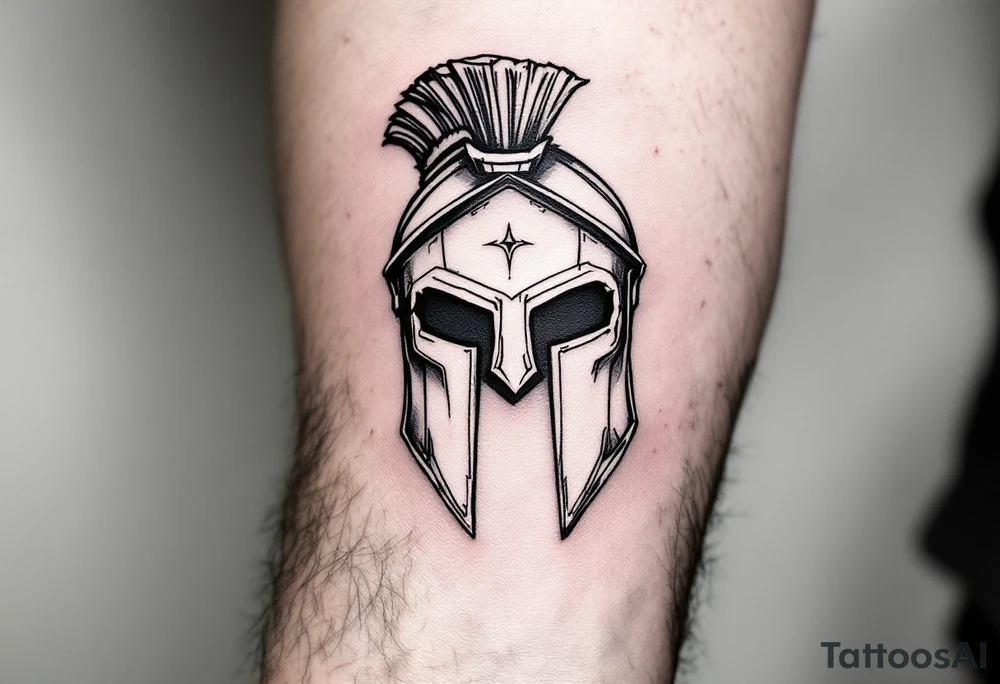 Spartan helmet tattoo idea