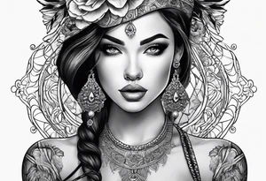 woman with boobs tattoo idea