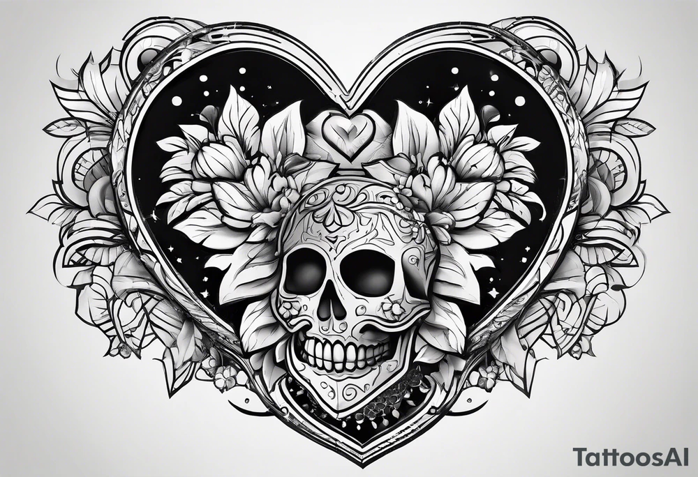 Solid thick lines.
Broken heart 
Respect, honesty 
Not to much detail or fine lines.
Bold tattoo idea