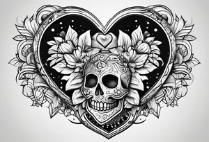 Solid thick lines.
Broken heart 
Respect, honesty 
Not to much detail or fine lines.
Bold tattoo idea