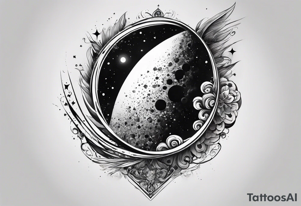 A tattoo that reflects my interest in black holes. tattoo idea
