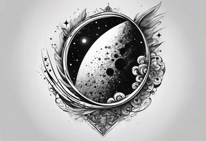 A tattoo that reflects my interest in black holes. tattoo idea