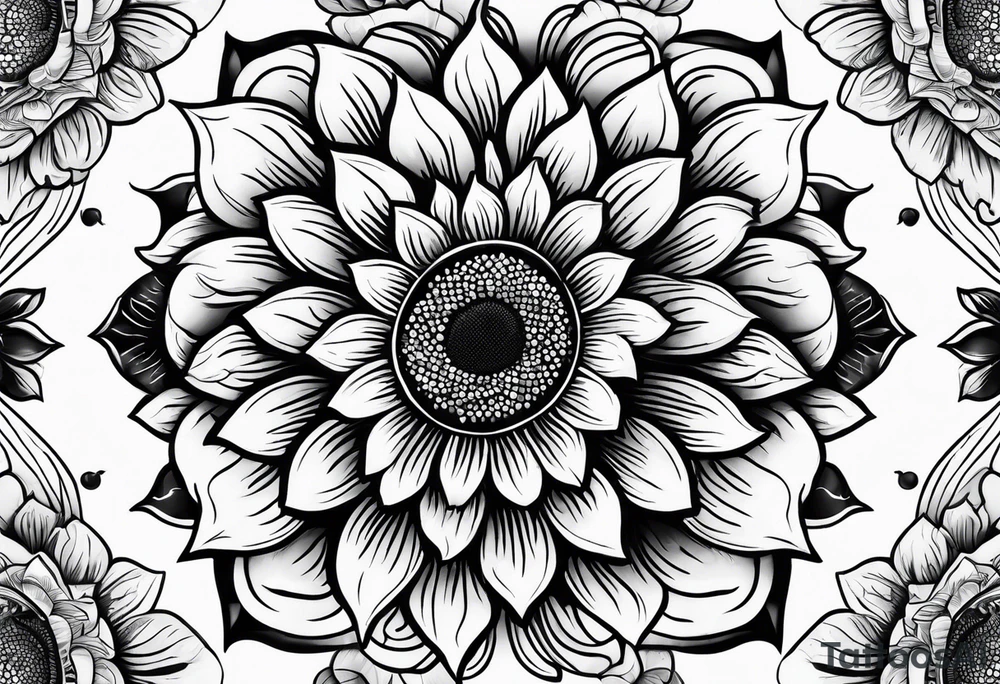 sunflower tattoo idea
