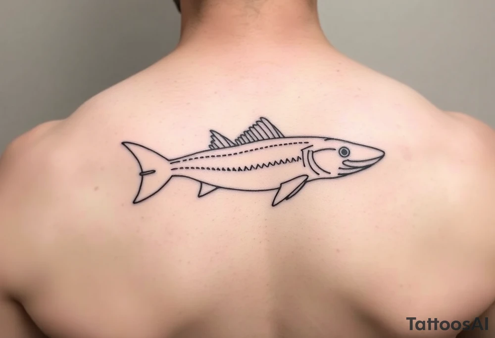 line tattoo of the outer banks tattoo idea
