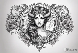 Gemini sign Capricorn sign tattoo tattoo idea