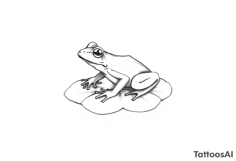 Frog on a lilly pad tattoo idea
