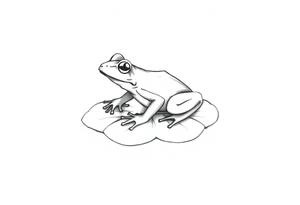 Frog on a lilly pad tattoo idea