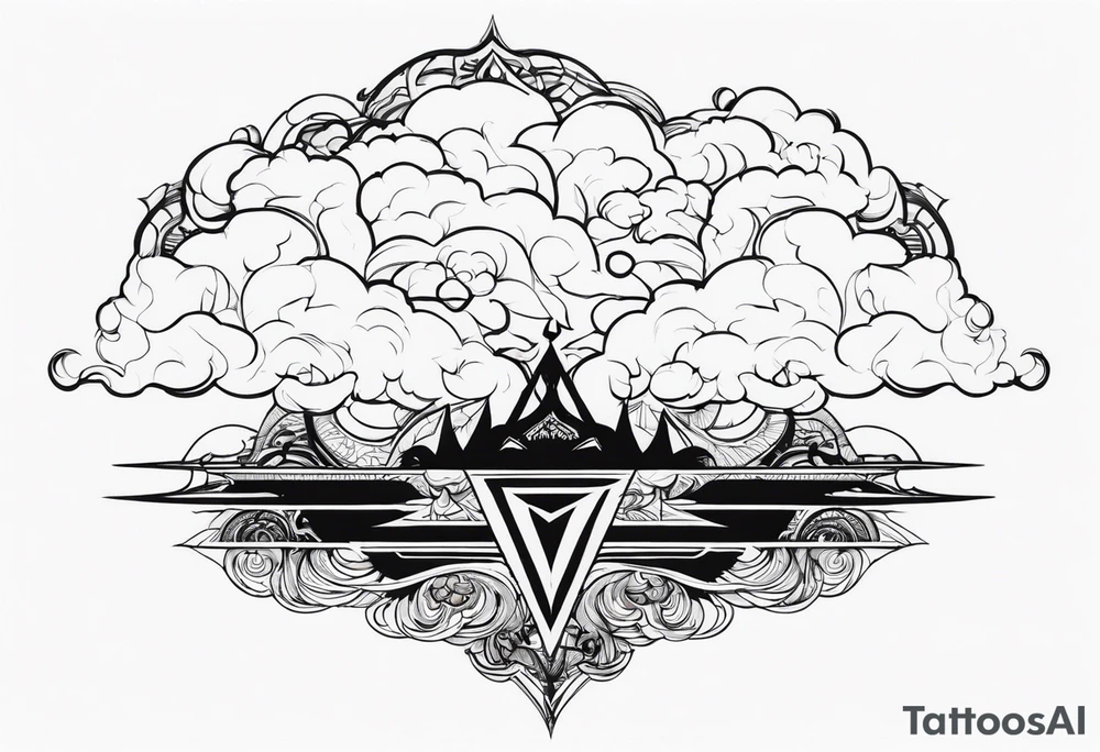 evil clouds tattoo idea