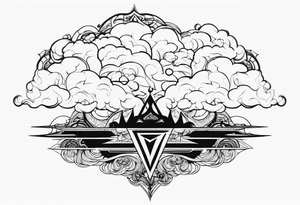 evil clouds tattoo idea
