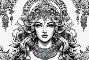 Aries goddess tattoo idea