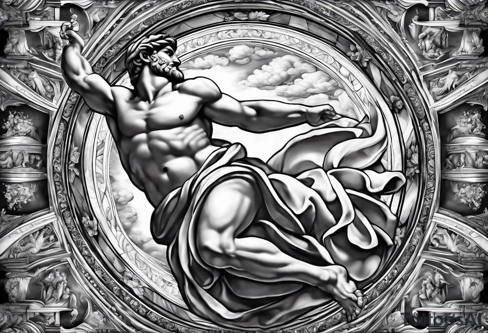 creation of adam from the sistine chapel tattoo idea