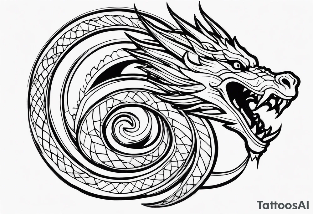 roaring dragons tattoo idea