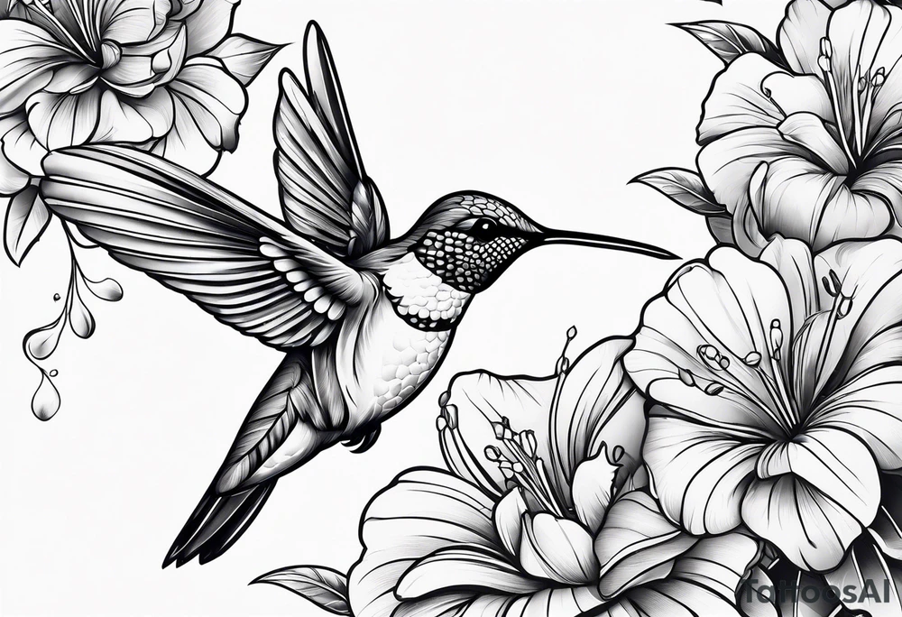 hummingbird lines arm tattoo tattoo idea