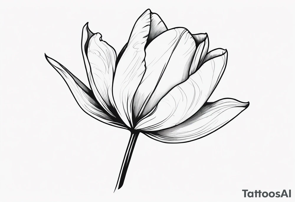One tulip tattoo idea