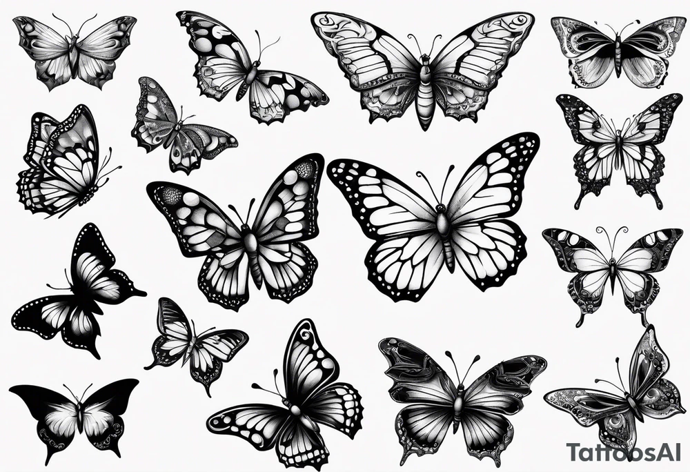 Butterflies tattoo idea