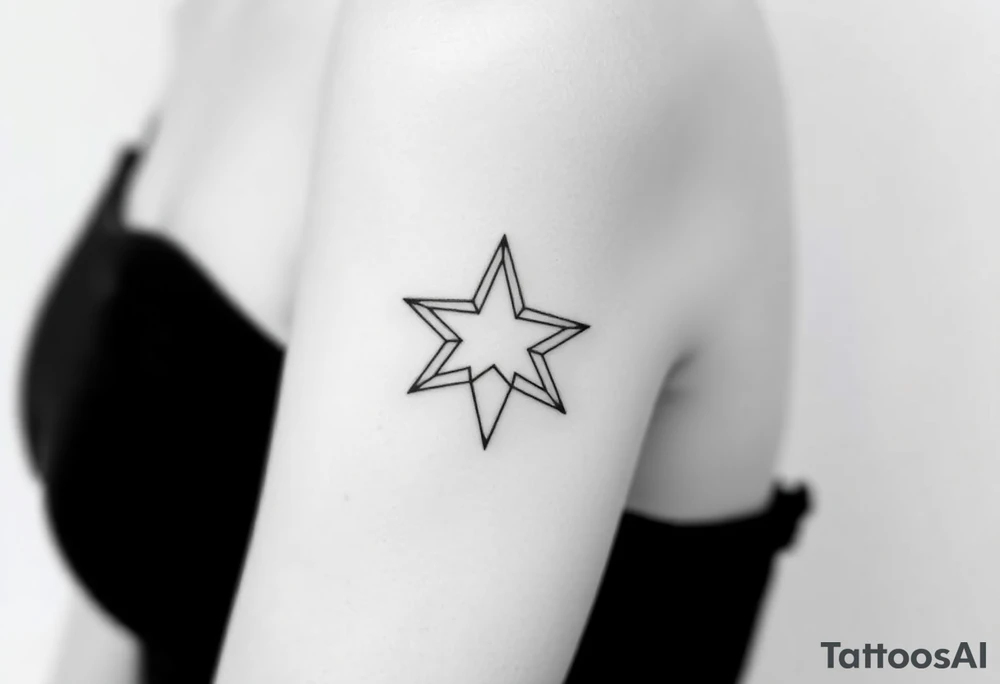 Create a star tattoo design. tattoo idea