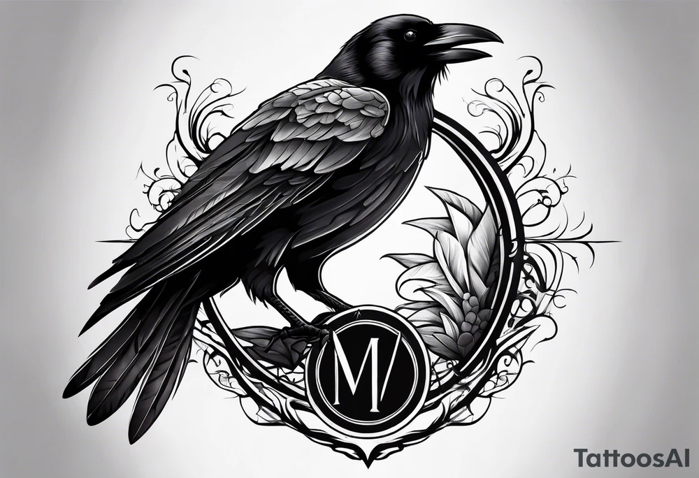 raven 
roman numeral seven
Omnia Urunt tattoo idea