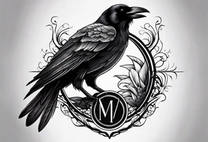 raven 
roman numeral seven
Omnia Urunt tattoo idea