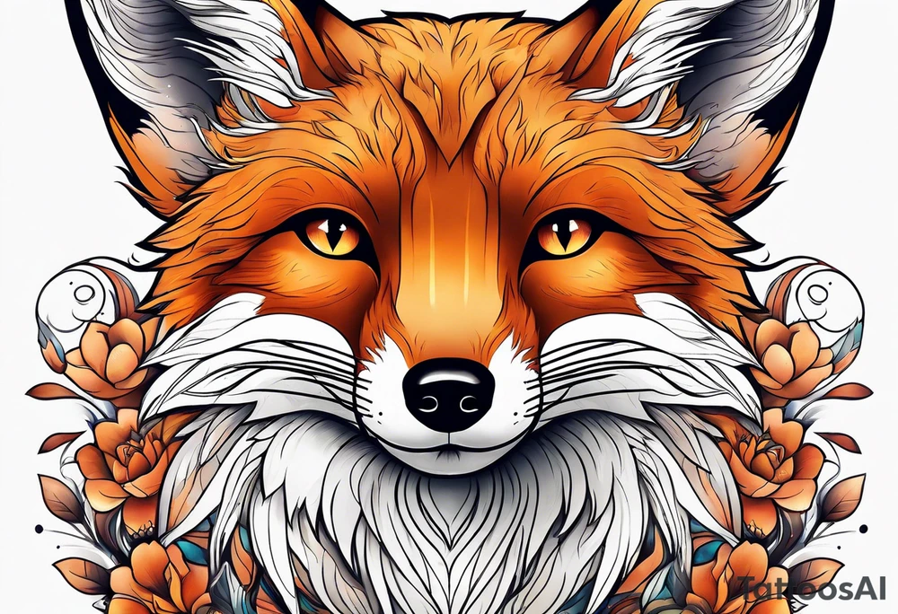 animal fox tattoo idea