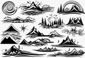 landscape tribal tattoo idea