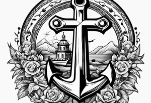 Anchor and Cross tattoo idea