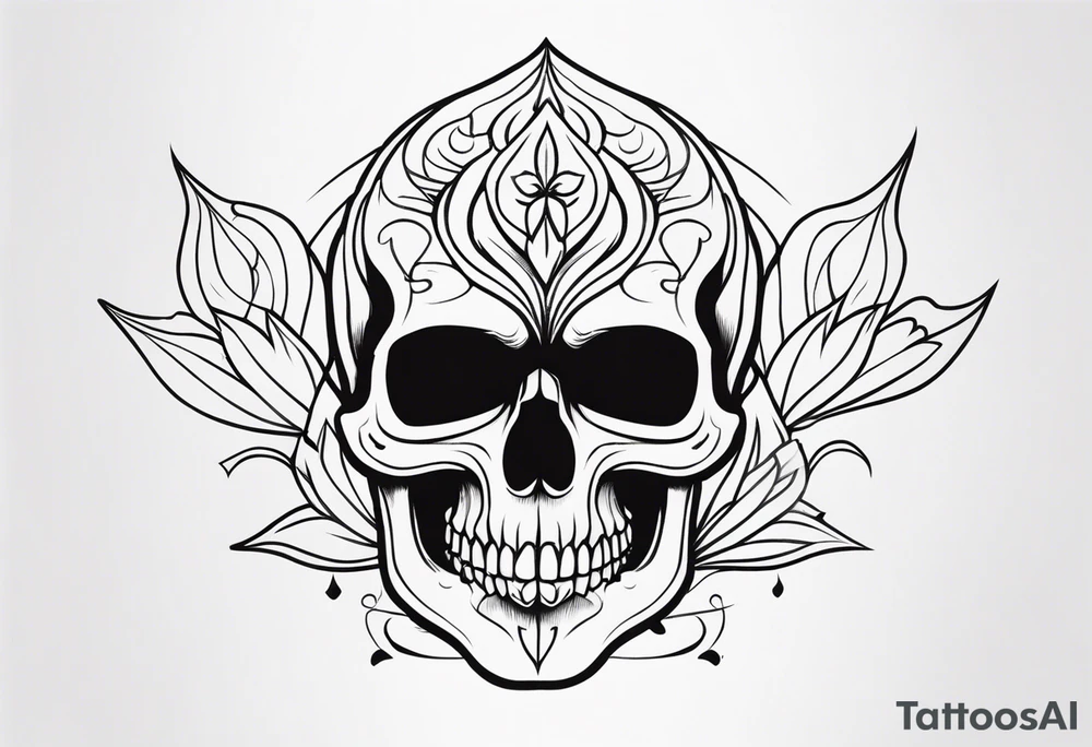 Mysterious Skull tattoo idea