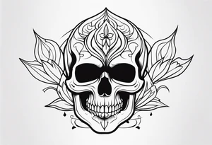 Mysterious Skull tattoo idea