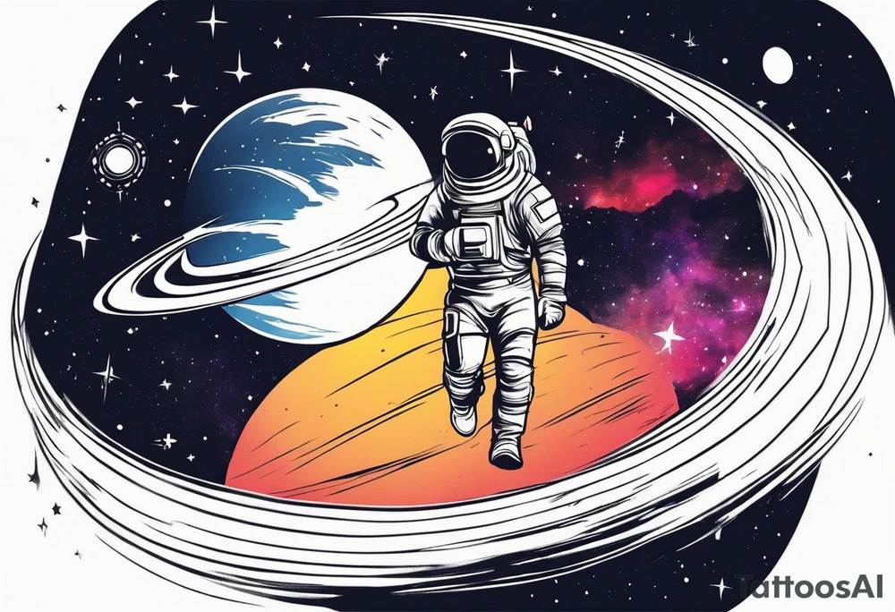 Space wanderer using speed of light tattoo idea