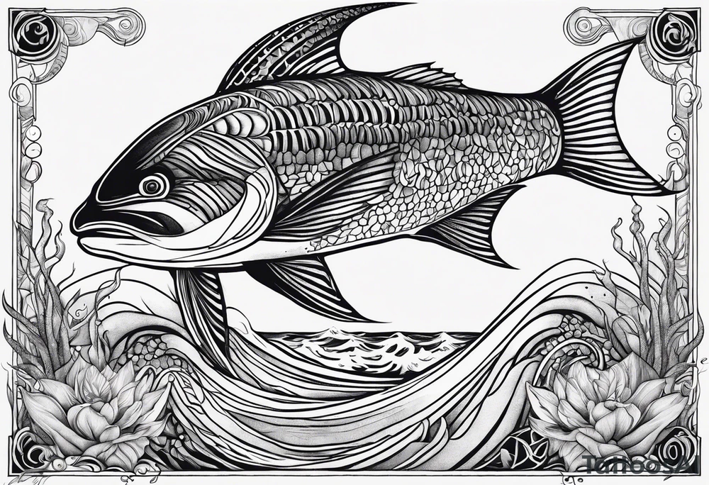 Sea mythick creatures tattoo idea