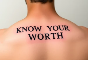 KNOW YOUR WORTH tattoo idea