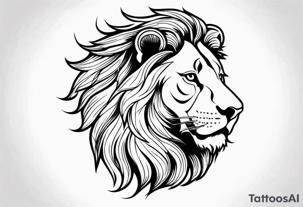 Powerful majestic lion tattoo idea