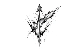 one  arrow  that look down tattoo idea