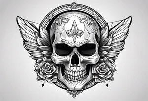 Skull keychain tattoo idea