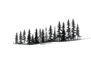 Coniferouse forest silhouette around forearm tattoo tattoo idea