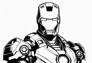 iron man with skull head tattoo idea