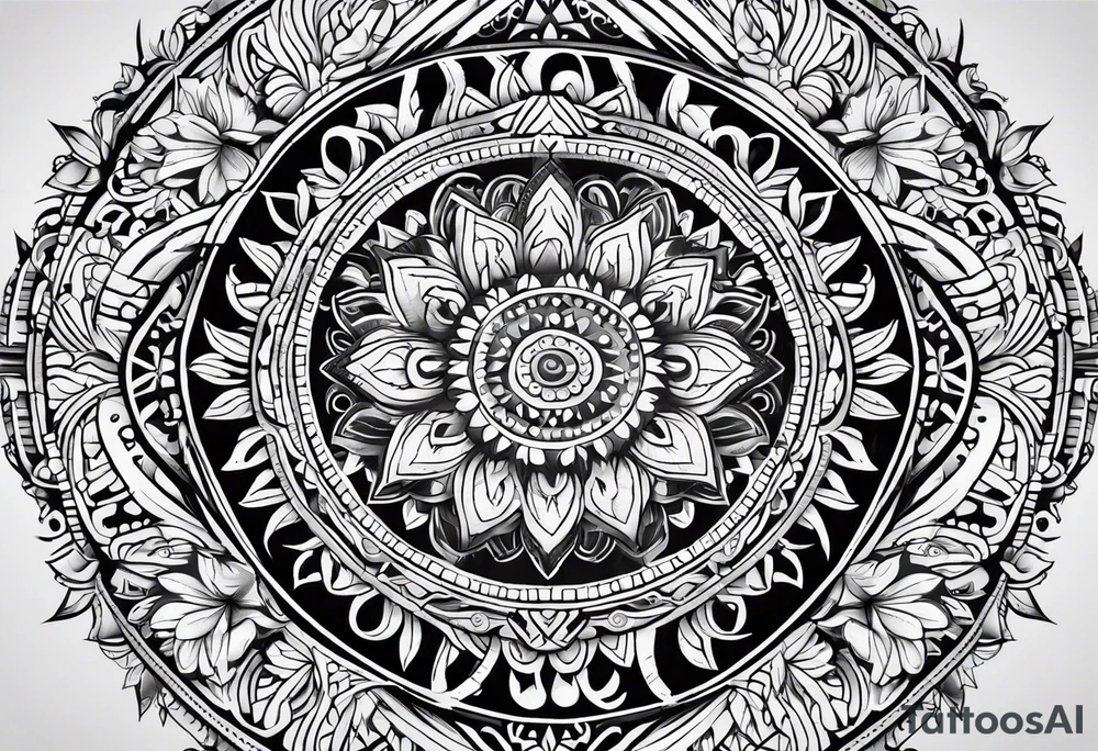 Mandala full arm tattoo idea