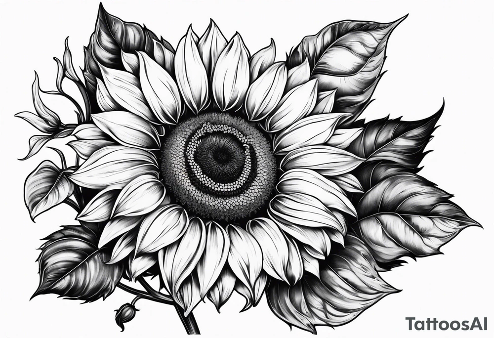 Sunflower tattoo idea