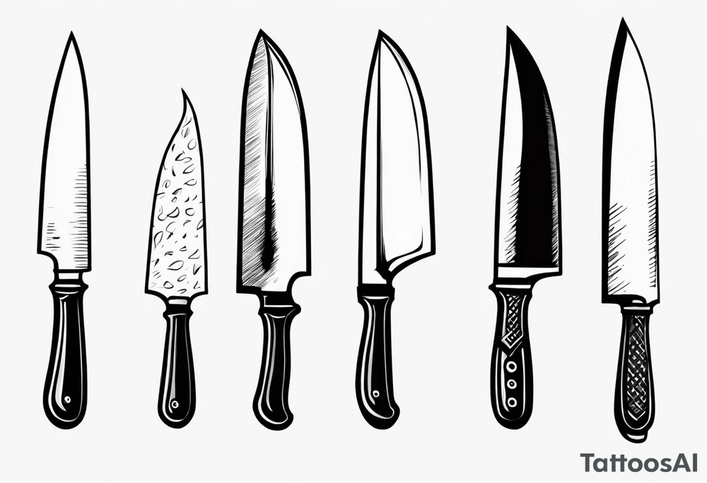 chefs knife tattoo idea