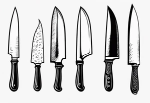 chefs knife tattoo idea