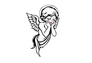 crying angel tattoo idea