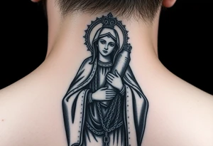 russian christian orthodox virgin mary holding the russian orthodox thurible chains tattoo idea